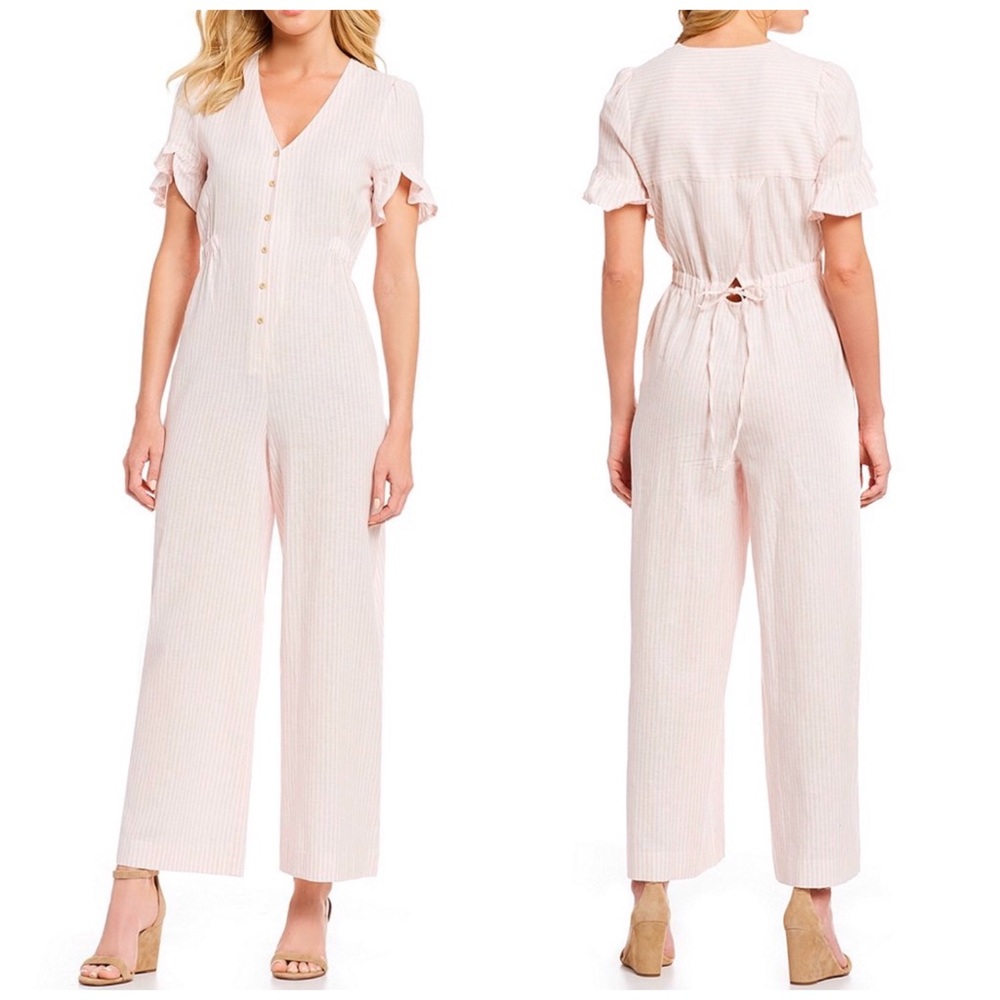 A Loves A Candy Striped Cropped Jumpsuit